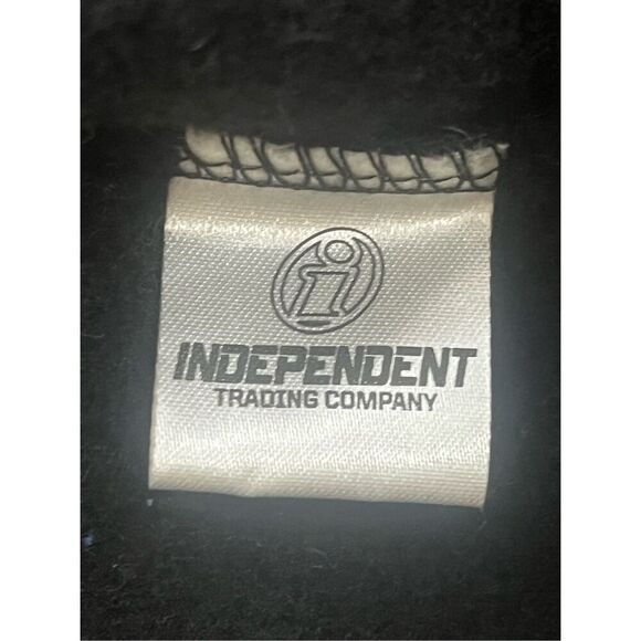 Independent Trading Co. Black Hoodie With Graphic On Front Chest & Back Sz L - Picture 6 of 8